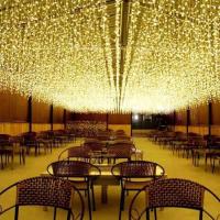 led冰条灯窗帘瀑布灯彩灯闪灯串灯满天星户外防水婚庆门头装饰灯 2米*0.3米(暖色)公母接 (福利款)