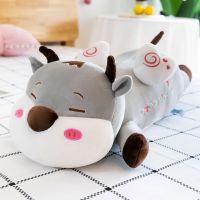 猪猪毛绒玩具猪公仔床上可爱睡觉抱枕恐龙玩偶布娃娃生日礼物女生 天使牛 50厘米(收藏送钥匙坠)