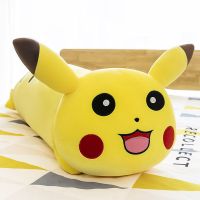 皮卡丘公仔毛绒玩具抱枕女生睡觉床上玩偶可爱娃娃长条枕生日礼物 皮卡丘 约60厘米[收藏送小礼物]