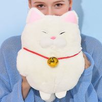 可背可爱仓鼠暖手抱枕布娃娃生日礼物女生毛绒玩具娃娃玩偶公仔 白招财猫-可插手抱枕款-28CM