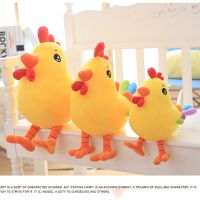 五彩小鸡公仔毛绒玩具大号公鸡玩偶可爱儿童宝宝抱枕生日礼物女生 五彩鸡 25厘米