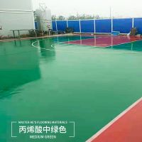 丙烯酸篮球场地坪漆户外水泥地面漆防水耐磨防滑室外板漆家用阳台 中绿色 丙烯酸室外油性0.5L(0.5公斤)