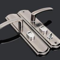 黑金款防盗门锁套装门把手家用铁木大门锁具通用型天地锁室内老式 【把手】无锁体无锁芯 左内开