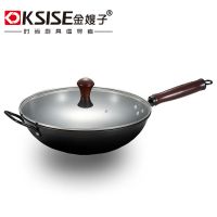 金嫂子炒锅炒菜家用不粘锅真不锈精铁锅带玻璃盖燃气灶电磁炉通用 金嫂子炒锅不粘锅32CM礼盒