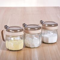 厨房用品油壶调味罐套装 玻璃调料盒调味料罐调味瓶罐佐料盒盐灌 卡其色 1只调味罐