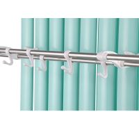 暖气片晾衣架毛巾杆毛巾架通用散热器电不锈钢管挂衣钩置物架 挂钩10个