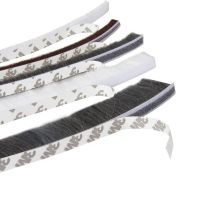 铝合金门窗密封条自粘型胶条纱窗缝隙防蚊隔音贴塑钢窗户防风毛条 宽7mm*毛长6mm【灰色】 3M背胶毛条5米【买二赠一】