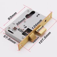 锁室内门内门锁木门锁块锁芯卧室门锁体小50大50斜舌老款锁体 老款小50铜体-家庭款