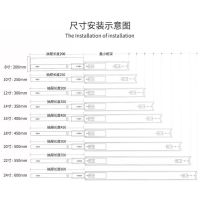 2只价黑钢3节抽屉轨道阻尼缓冲静音防夹手衣柜橱柜免拉手反弹滑轨 普通款 10寸250mm