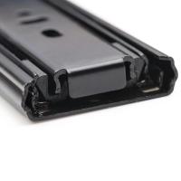 DTC东泰抽屉轨道三节轨加厚橱柜缓冲阻尼静音导轨45宽批发热卖 黑色无阻尼-10寸-250mm 钢