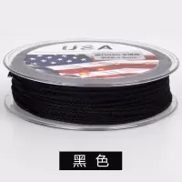 文玩绳子无弹力佛珠玉线耐磨金刚星月菩提手串绳子编织串珠芊绵线 黑色 1.0