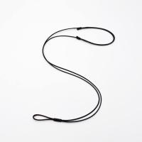 穿戒指的项链绳子挂平安扣手工编织玉坠吊坠挂绳可伸缩简约项链绳 黑色1.0mm