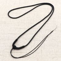 玉坠挂绳高档项链绳子男女玉石玉佩翡翠平安扣吊坠挂绳挂坠绳挂脖 黑色 固定长度款（固定周长约65厘米）