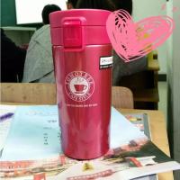 保温杯女男学生咖啡杯大容量不锈钢便携随手杯儿童水杯过滤茶杯子 咖啡杯 380ML[红色]+过滤网