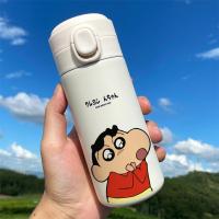蜡笔小新保温杯动漫周边新之助小巧便携水杯子弹跳杯学生可爱礼物 300ml弹盖杯BW400小新