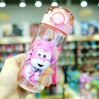 迪士尼超级飞侠乐迪小爱儿童男女塑料杯弹盖直饮超可爱水杯子提绳 粉色小爱 400ml 直饮款