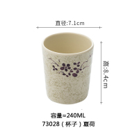 [10个装]简米密胺杯子耐摔创意塑料水杯饭店餐厅茶杯自助餐杯子 73028夏荷(10个装)
