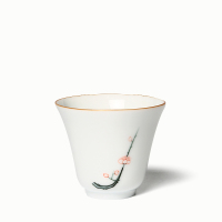 一品仟堂 手绘梅花茶杯陶瓷品茗杯白瓷主人杯闻香杯小单杯普洱杯 款式一