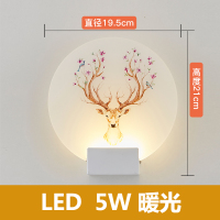 壁灯卧室床头灯温馨浪漫创意中式壁灯现代简约过道楼梯灯走廊墙灯 栗色