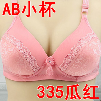 女夏薄款收副乳调整型内衣小胸胖妈妈中年薄模杯胸罩无钢圈肥文胸 [335]瓜红 [34/75]