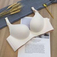 南极人夏季无钢圈小胸聚拢内衣女无痕上薄下厚文胸罩收副乳调整型 【肤色】单件706款 32AB=70AB通杯