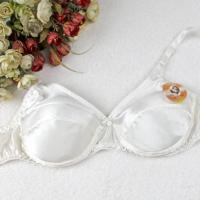 2021年新款夏季真丝文胸无钢圈薄款桑蚕丝胸罩舒适光面无痕内衣女 白色 34=75B无钢圈