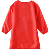 倒背衣服水透气儿童围裙画画小孩饭夏季绘画宝宝反穿罩衣新款 红色 大红纯色无图 85(原先款：11码小号建议身高85-10