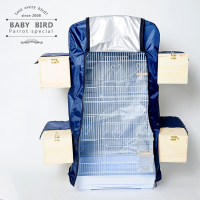 四季专用鸟笼罩衣笼套鹦鹉保暖加厚遮光大号笼衣挡风防水鸟笼罩子 四季款47X36X93cm