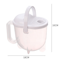 洗米器创意免手洗淘米盆筛塑料淘米箩篮带沥水冲刷式大米清洗神器 白色