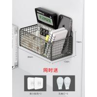 免打孔墙上置物架墙壁挂架宿舍床头装饰收纳书架床上挂墙壁挂架子 单层黑色中号【秒安装/稳固承重/升级加粗】