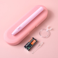 掏耳神器发光挖耳勺宝宝带灯可视耳勺儿童耳屎镊子掏耳朵工具套装 电池款[粉色耳勺装]