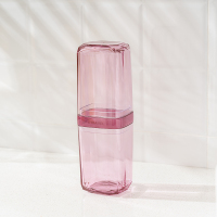 洗漱杯便携旅游用品非必备神器收纳包分装瓶牙刷旅行装洗护套装 贝壳紫[简易款2件套]