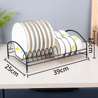 厨房置物架沥水碗碟架碗柜用品用具收纳架碗筷放盘子碗架子收纳盒 单层简约款(主架)