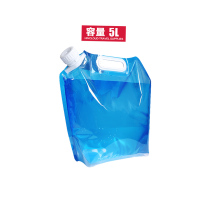 欣云折叠水桶塑料家用户外旅行伸缩自驾游车载大容量储水桶饮水桶 蓝色折叠储水袋5L(1个装)