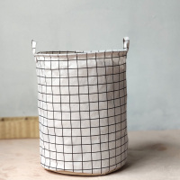 脏衣篮家用脏衣服收纳筐玩具篓子塑料脏衣物收纳桶洗衣篮子脏衣篓 白格子35*45cm（折叠发货）