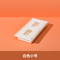 收纳盒粘贴抽屉式创意桌下隐藏办公室整理神器笔筒文具桌底小挂式 白色小号
