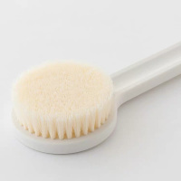 日本muji无印良品洗澡刷搓背神器背部搓澡擦背刷子长柄软毛沐浴刷 [专柜白色]