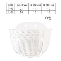 墙壁壁挂吊兰花盆创意墙上挂壁绿萝塑料悬挂阳台挂起来的花盆半壁 白色 中号(配2个S钩)