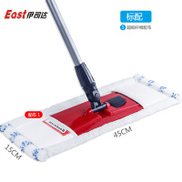 伊司达平板拖把家用木地板旋转懒人托干湿两用一拖净免手洗地拖布 烤漆杆子拖把1套共1布