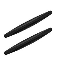 汽车保险杠防刮条前杠车尾防撞胶条车侧身防擦车身装饰前唇防护贴 40CM大号黑色2条
