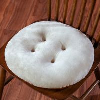 坐垫办公室连体靠垫一体椅子垫电脑椅垫凳靠背懒人屁股垫加厚座垫 (圆)纯灰色 单款42cm(连体款45x90cm)