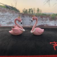 汽车摆件车内装饰车载香水新款女士创意火烈鸟可爱天鹅摆件装饰品 两只火烈鸟(送小防滑垫)