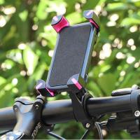 电动摩托车电瓶车手机架导航支架 通用防震自行车山地车手机支架 车把手安装款-黑色