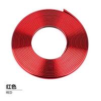 汽车中网装饰条前脸亮条通用轮毂装饰条镀铬亮条中下网彩色装饰条 红色-2米 (不送出风口装饰条)