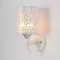 床头灯简约创意LED卧室壁灯 水晶客厅墙壁灯楼梯过道阳台插电壁灯 P013单头特价 [LED灯泡][无拉线开关]