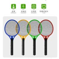 电蚊拍充电式家用多功能带LED灯电蝇拍三层电网强力灭蚊拍灭蚊器 家庭款【充电款无灯】4种颜色随机发