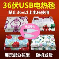 低电压36v伏usb电热毯低功率电褥子单人安全保暖学生宿舍工地 USB插头36伏印花单人150*70cm