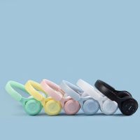 无线头戴式蓝牙耳机马卡龙重低音立体声耳麦学生耳机安卓通用 露松黑 蓝牙普通版