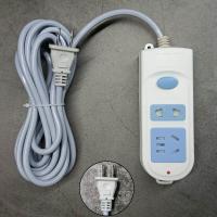 公່牛款两项两脚插座插排二插头排插办工拖地线家用宿舍多孔插板 CL-Kl2-两插头 铜线全长0.8米+[功率1500W]