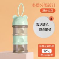 婴儿奶粉盒便携式外出米粉储存罐分装分格盒子密封防潮罐出门迷你 小熊款